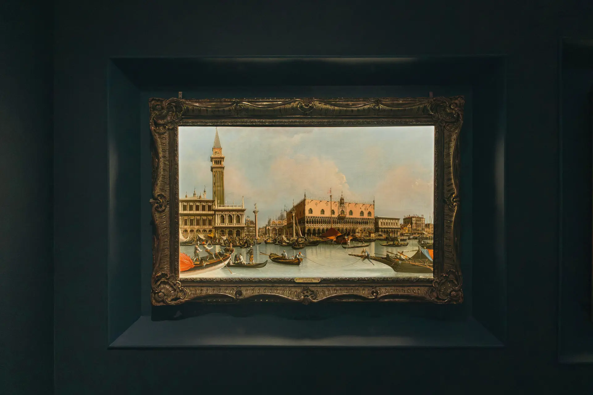 卡納萊托《從聖馬可灣眺望碼頭》